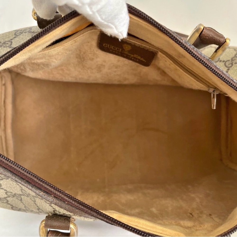 โจ Vintage Gucci GG Supreme Web Boston Bag - Sherry Line โจ - Picture 3 of 11